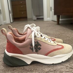 Tory Burch Pink and Cream Women's Sneakers